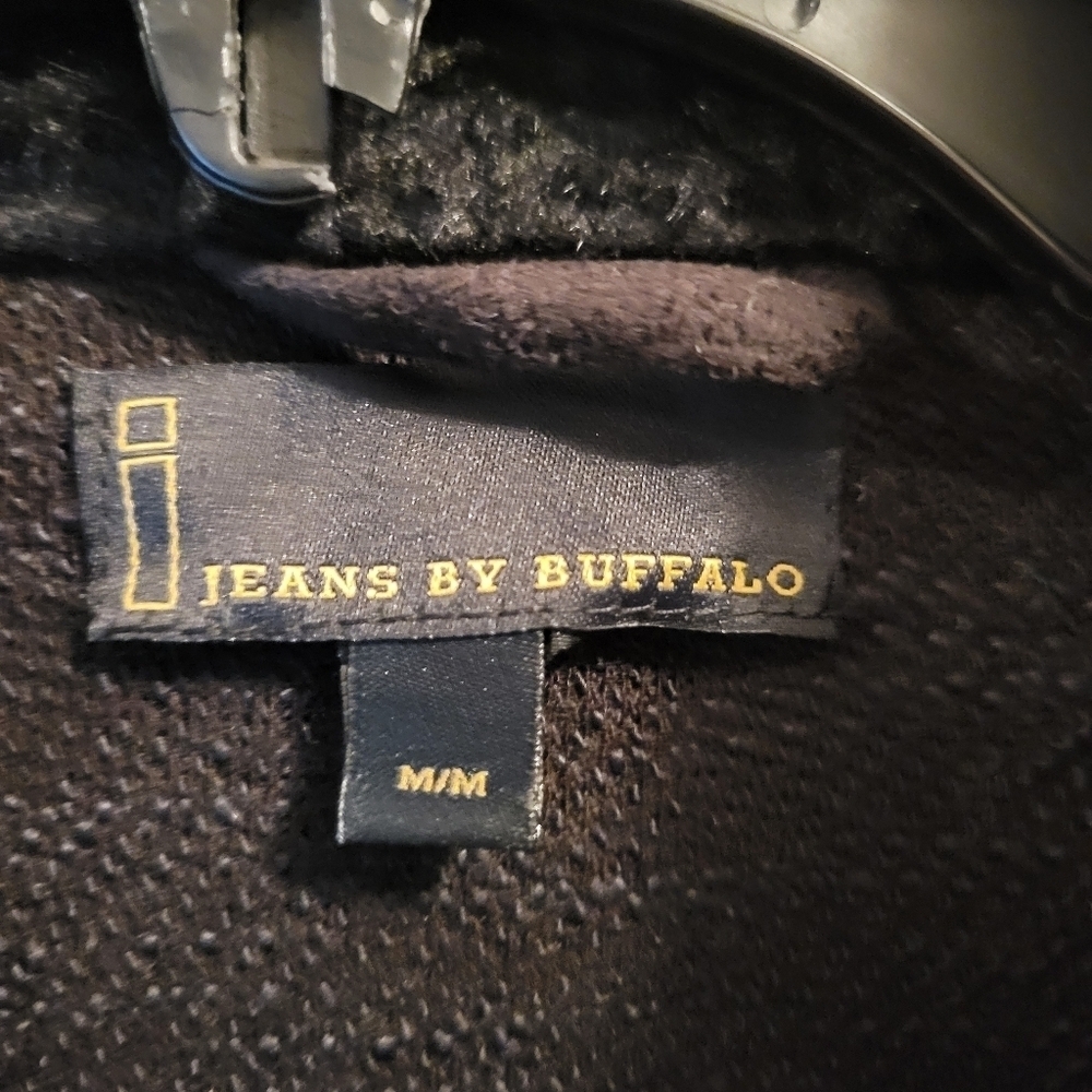 I Jeans by Buffalo Faux Fur Open Front Cardigan Vest with Tie Sash Belt - Picture 4 of 6